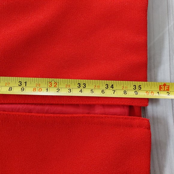 Women's light Pea Coat, Red, Size 46(L/XL) - Picture 6 of 9